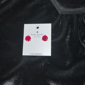 Kate Spade Ruby Red Cubic Zirconia Earrings